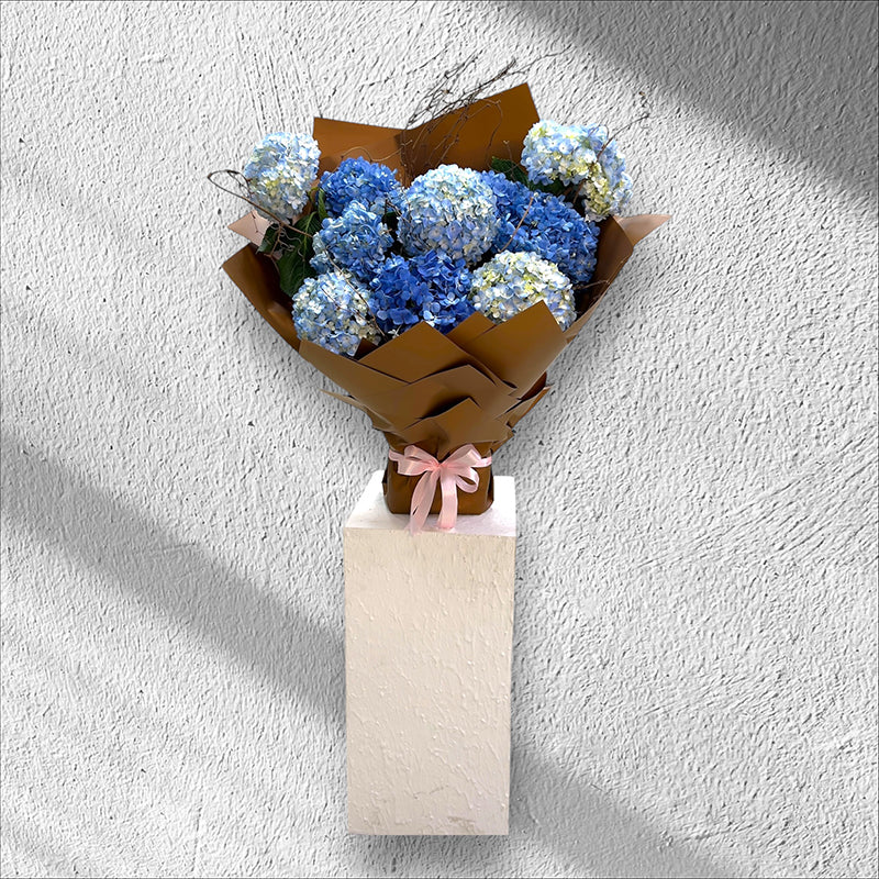 Serene Blue Hydrangea Bouquet